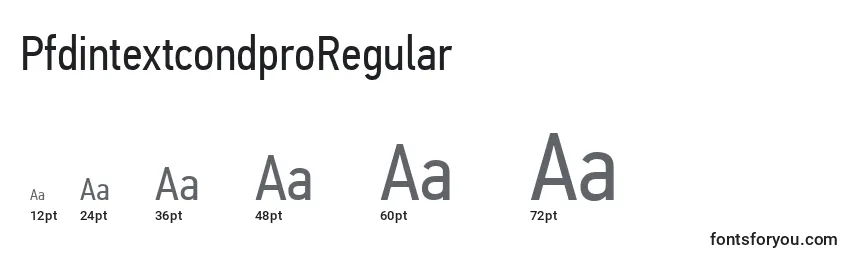 PfdintextcondproRegular Font Sizes