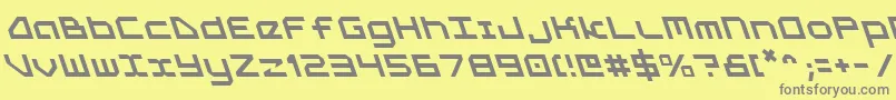 5thAgentLeftalic Font – Gray Fonts on Yellow Background