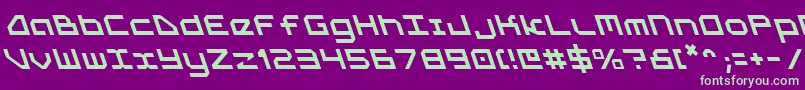 5thAgentLeftalic Font – Green Fonts on Purple Background