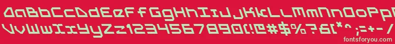 5thAgentLeftalic Font – Green Fonts on Red Background