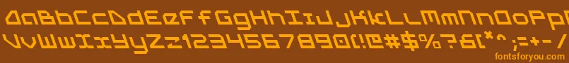 5thAgentLeftalic Font – Orange Fonts on Brown Background