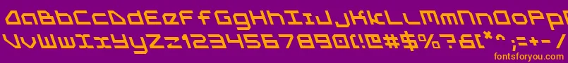 5thAgentLeftalic Font – Orange Fonts on Purple Background