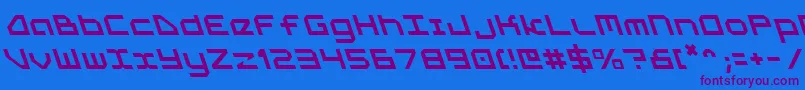 5thAgentLeftalic Font – Purple Fonts on Blue Background