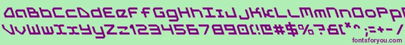 5thAgentLeftalic Font – Purple Fonts on Green Background