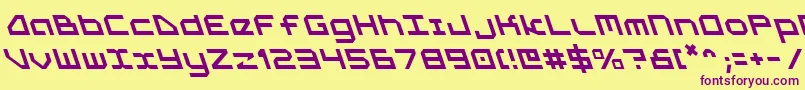 5thAgentLeftalic Font – Purple Fonts on Yellow Background