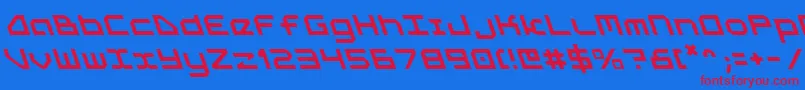 5thAgentLeftalic Font – Red Fonts on Blue Background