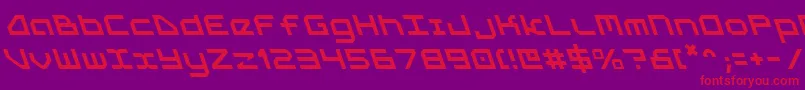 5thAgentLeftalic Font – Red Fonts on Purple Background