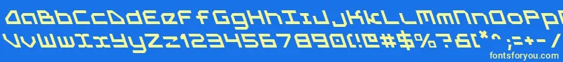 5thAgentLeftalic Font – Yellow Fonts on Blue Background