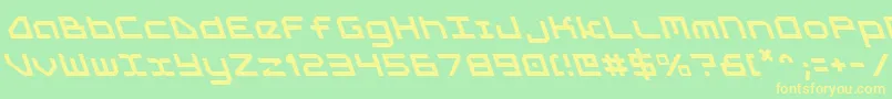 5thAgentLeftalic Font – Yellow Fonts on Green Background