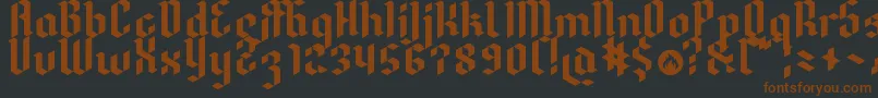 Dreifraktur Font – Brown Fonts on Black Background