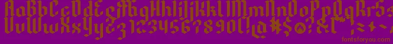 Dreifraktur Font – Brown Fonts on Purple Background