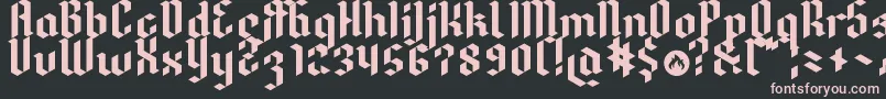 Dreifraktur Font – Pink Fonts on Black Background