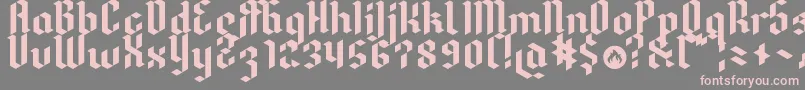 fuente Dreifraktur – Fuentes Rosadas Sobre Fondo Gris