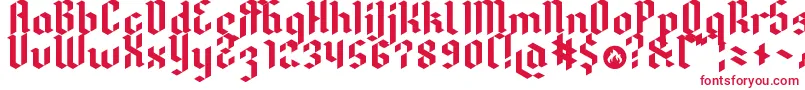 フォントDreifraktur – 赤い文字