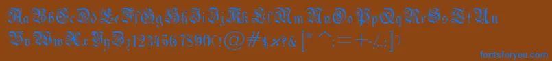 Drpodr Font – Blue Fonts on Brown Background