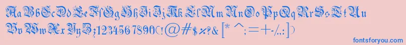 Drpodr Font – Blue Fonts on Pink Background