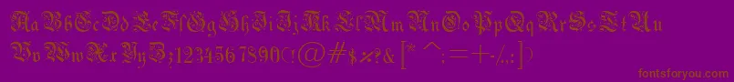 Drpodr Font – Brown Fonts on Purple Background