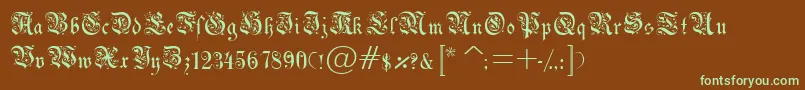 Drpodr Font – Green Fonts on Brown Background