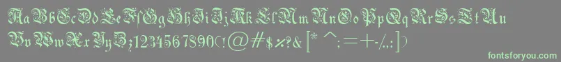 Drpodr Font – Green Fonts on Gray Background