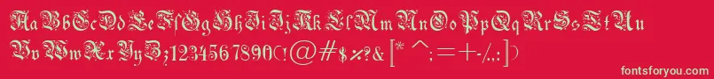 Drpodr Font – Green Fonts on Red Background