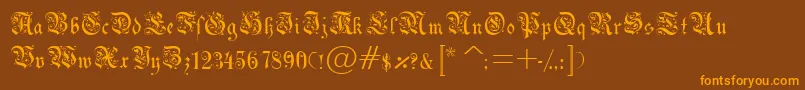 Drpodr Font – Orange Fonts on Brown Background