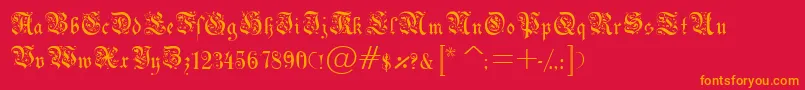 Drpodr Font – Orange Fonts on Red Background