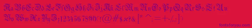 Drpodr Font – Purple Fonts on Red Background