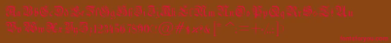 Drpodr Font – Red Fonts on Brown Background