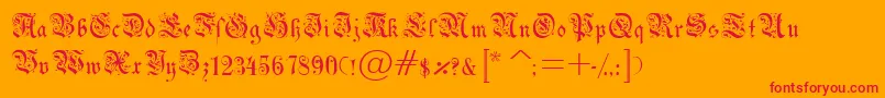 Drpodr Font – Red Fonts on Orange Background