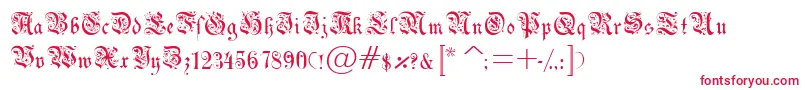 Drpodr Font – Red Fonts on White Background
