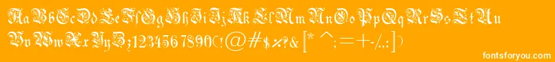 Drpodr Font – White Fonts on Orange Background
