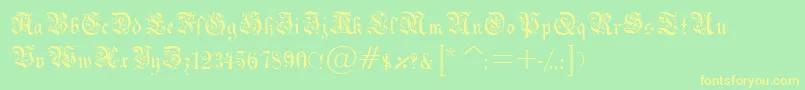 Drpodr Font – Yellow Fonts on Green Background
