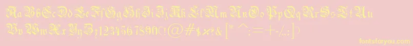 Drpodr Font – Yellow Fonts on Pink Background