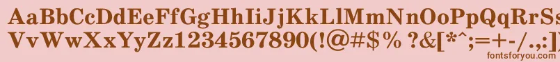 Schoolb1 Font – Brown Fonts on Pink Background