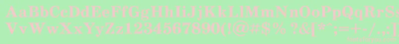 Schoolb1 Font – Pink Fonts on Green Background