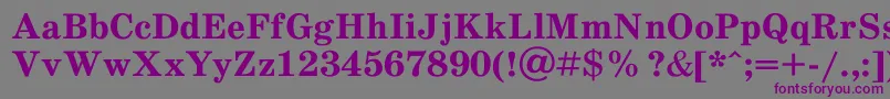 Schoolb1-fontti – violetit fontit harmaalla taustalla