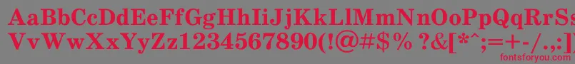 Schoolb1 Font – Red Fonts on Gray Background