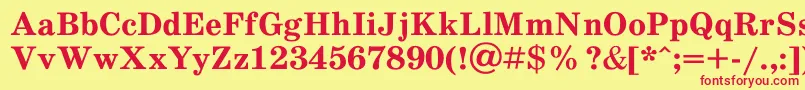 Schoolb1 Font – Red Fonts on Yellow Background