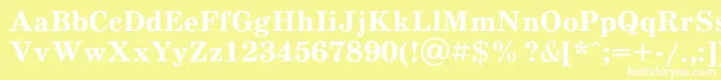 Schoolb1 Font – White Fonts on Yellow Background