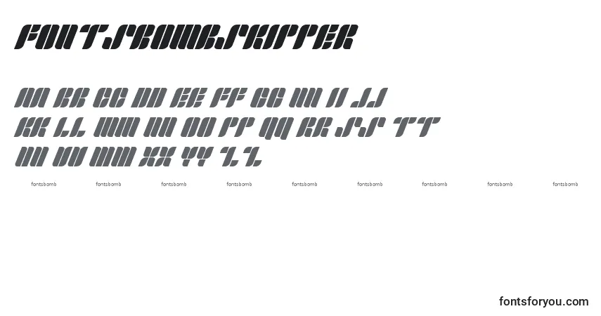 Schriftart FontsBombSkipper – Alphabet, Zahlen, spezielle Symbole