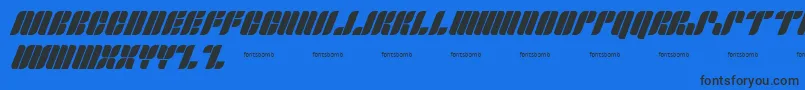 FontsBombSkipper Font – Black Fonts on Blue Background