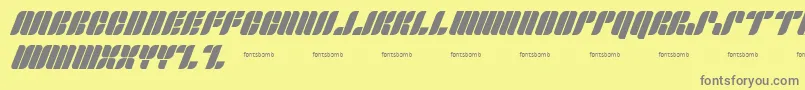 FontsBombSkipper Font – Gray Fonts on Yellow Background