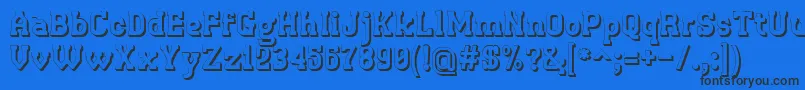 Retrotown3D Font – Black Fonts on Blue Background