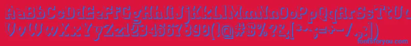 Retrotown3D Font – Blue Fonts on Red Background