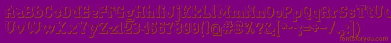 Retrotown3D Font – Brown Fonts on Purple Background