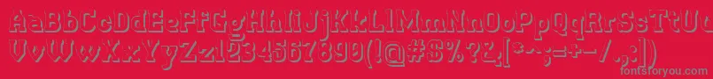 Retrotown3D Font – Gray Fonts on Red Background