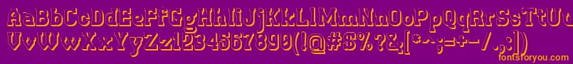 Retrotown3D Font – Orange Fonts on Purple Background