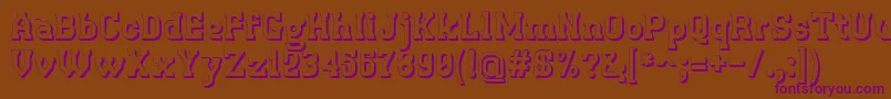 Retrotown3D Font – Purple Fonts on Brown Background