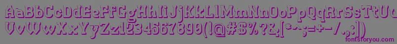 Шрифт Retrotown3D – фиолетовые шрифты на сером фоне