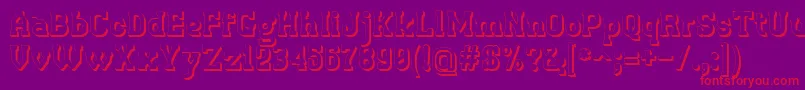 Шрифт Retrotown3D – красные шрифты на фиолетовом фоне